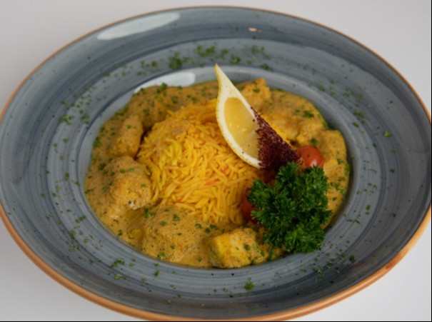 Seabass Curry With Spicy Rice