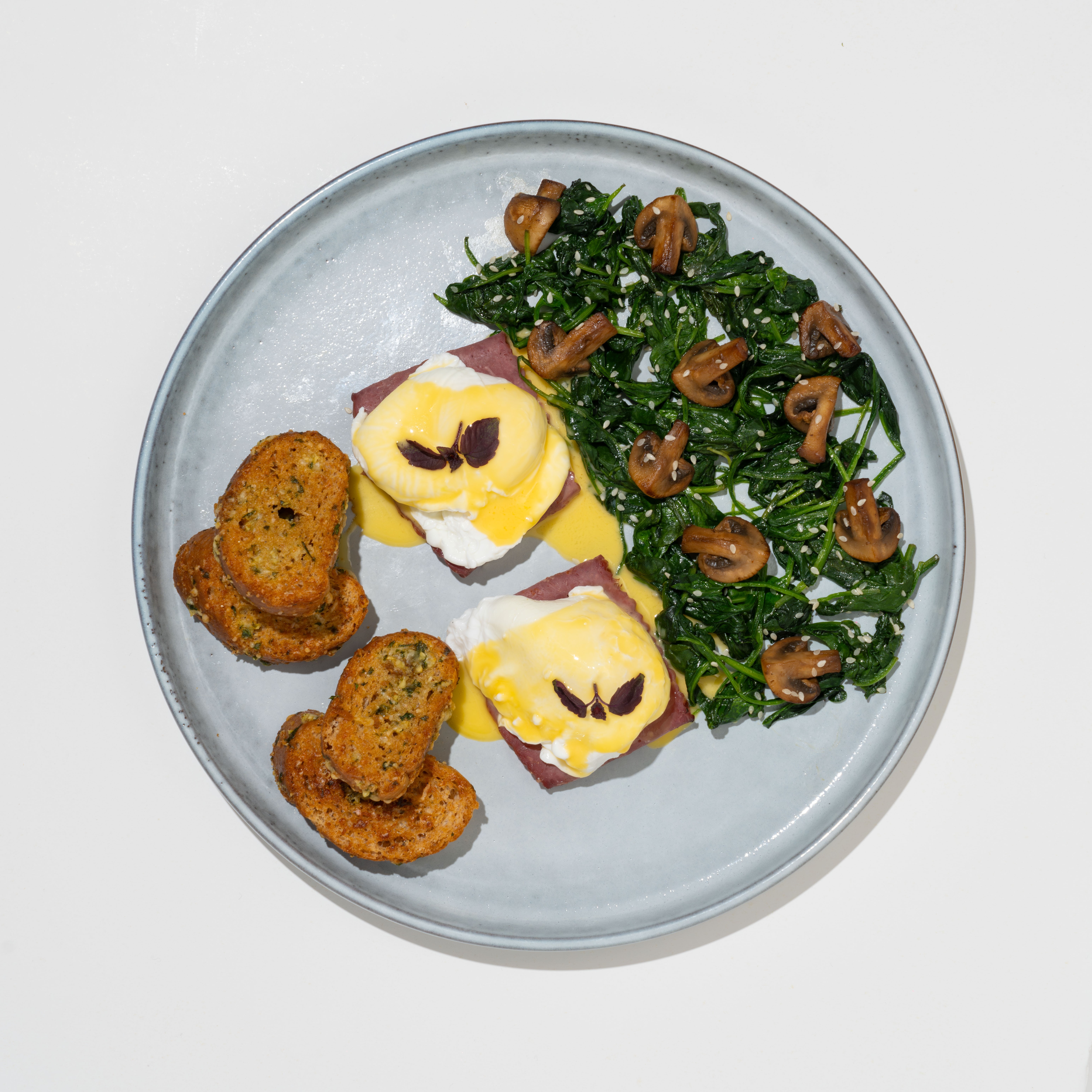 Spinach Mushroom Poached Egg
