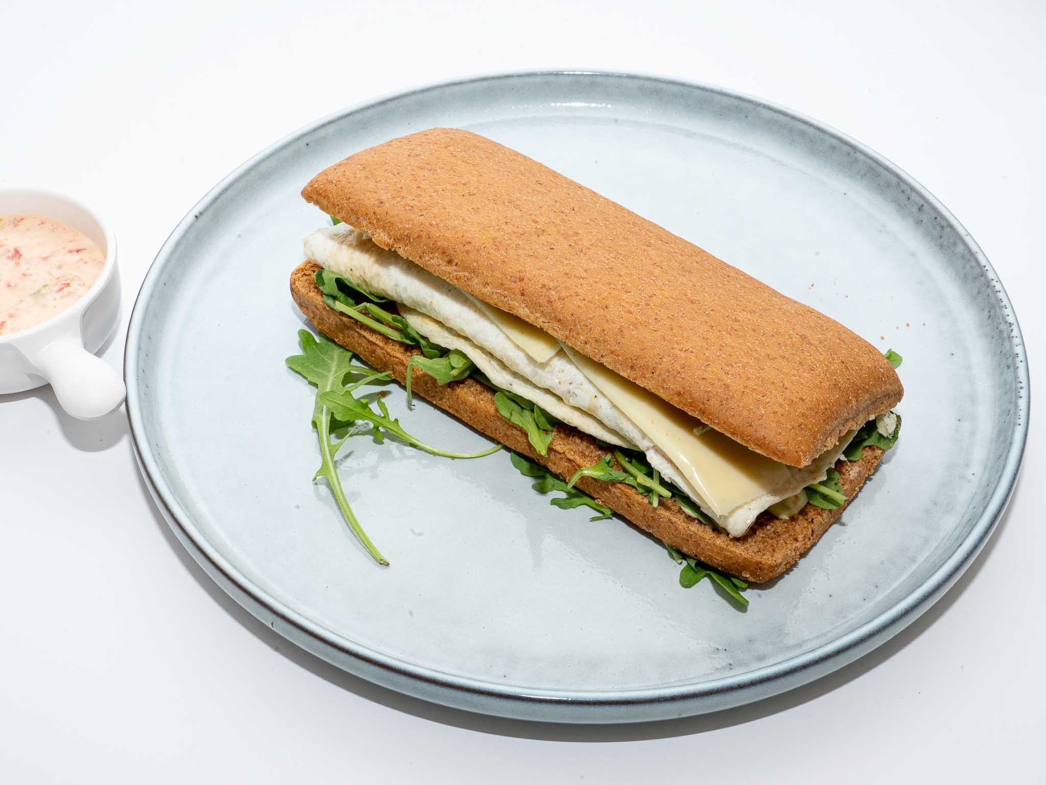 White Omelette Sandwich